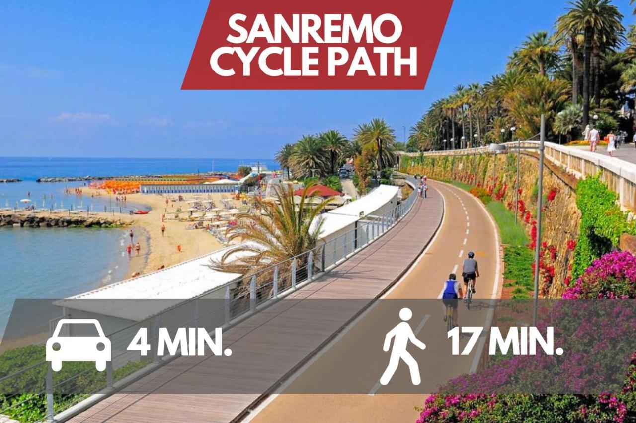 Free Parking-Sea View, With Pool & Garden Apartment Сан Ремо Екстериор снимка